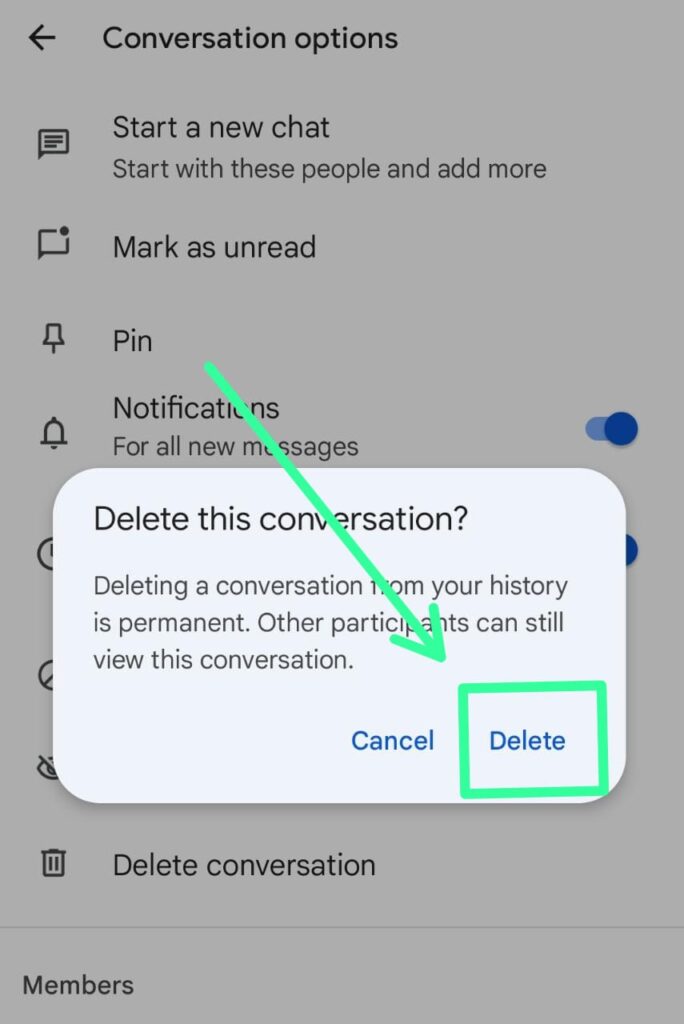 Delete Hangouts Messages On Phone3