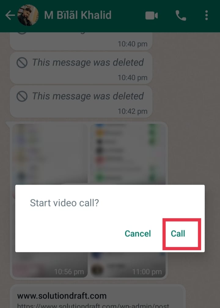 change WhatsApp video call camera