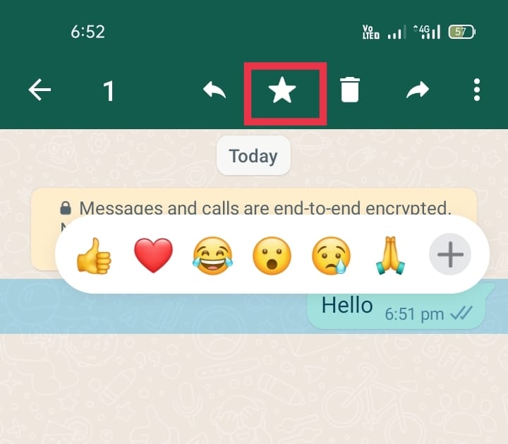 find starred messages in whatsapp