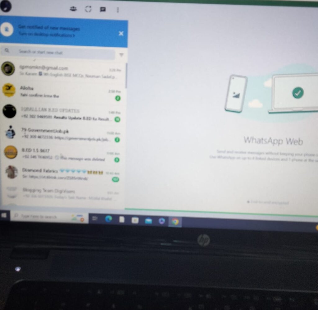 use WhatsApp web in a browser 