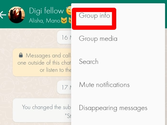  change group name in WhatsApp