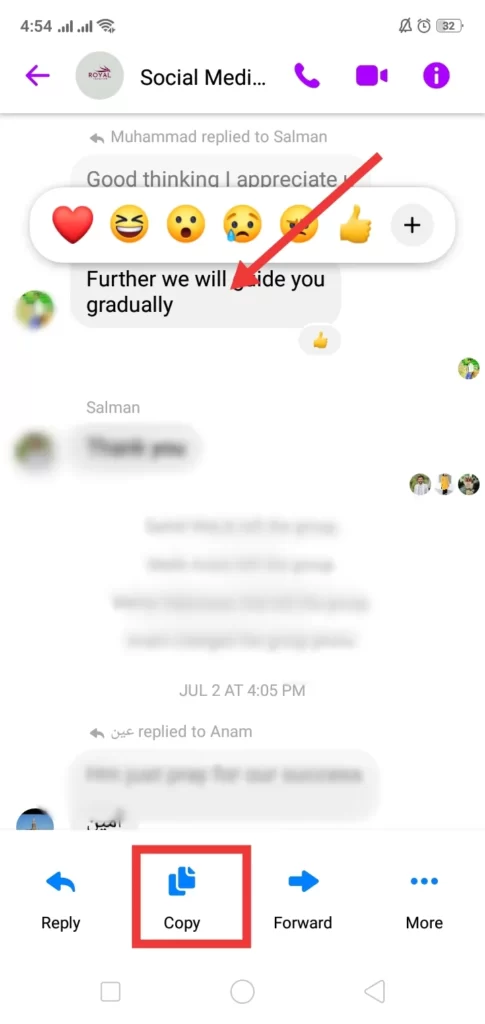 3 Copy Messages from Facebook Messenger