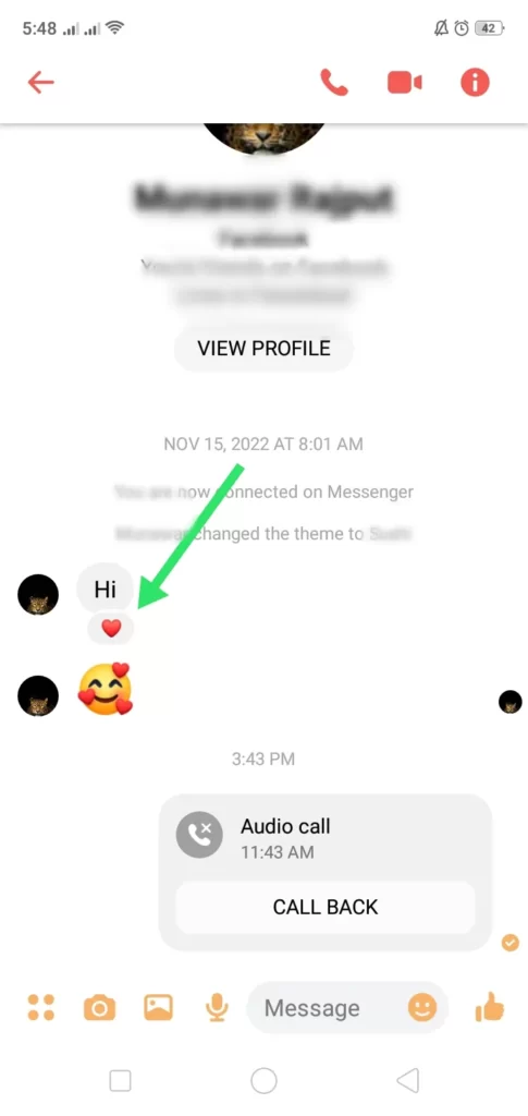 3 Delete Message Reactions on Facebook