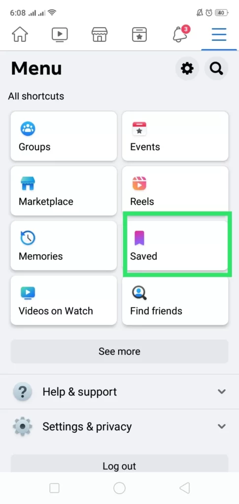 3 Delete Multiple saved Items on Facebook