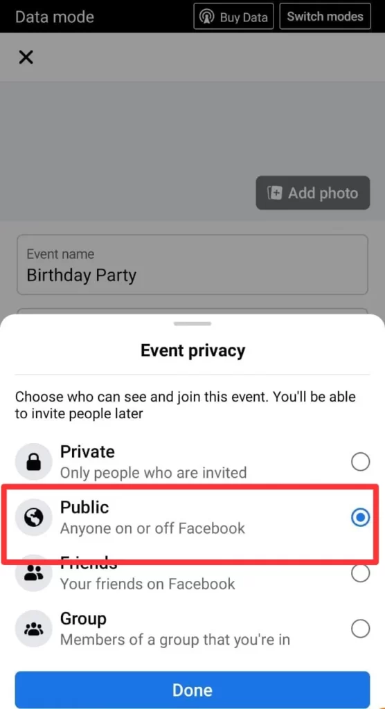 5 Change a Facebook Event From Private To Public