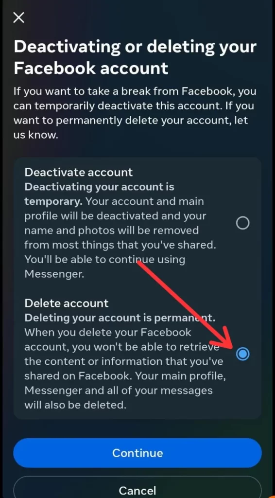 6 Delete a Messenger Account