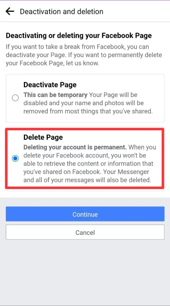 7 Delete a Duplicate Facebook Page