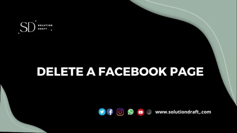 Delete a Facebook Page