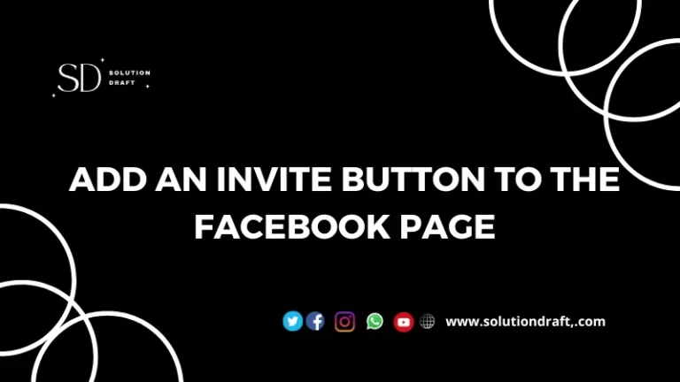 add an invite button to the Facebook page