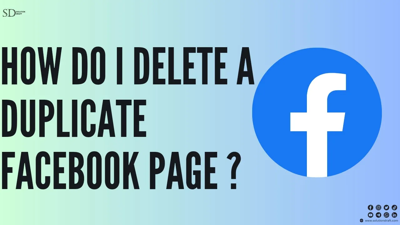 Delete a Duplicate Facebook Page