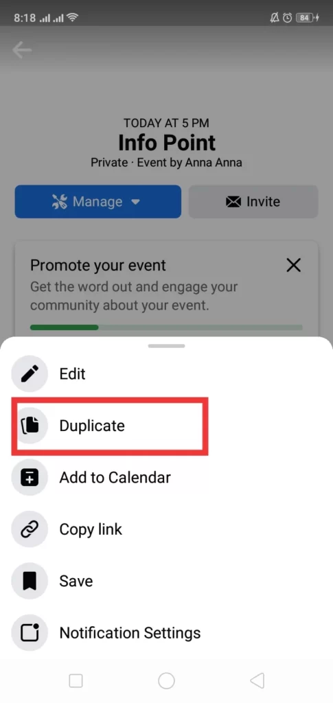 4 Duplicate an Event on Facebook
