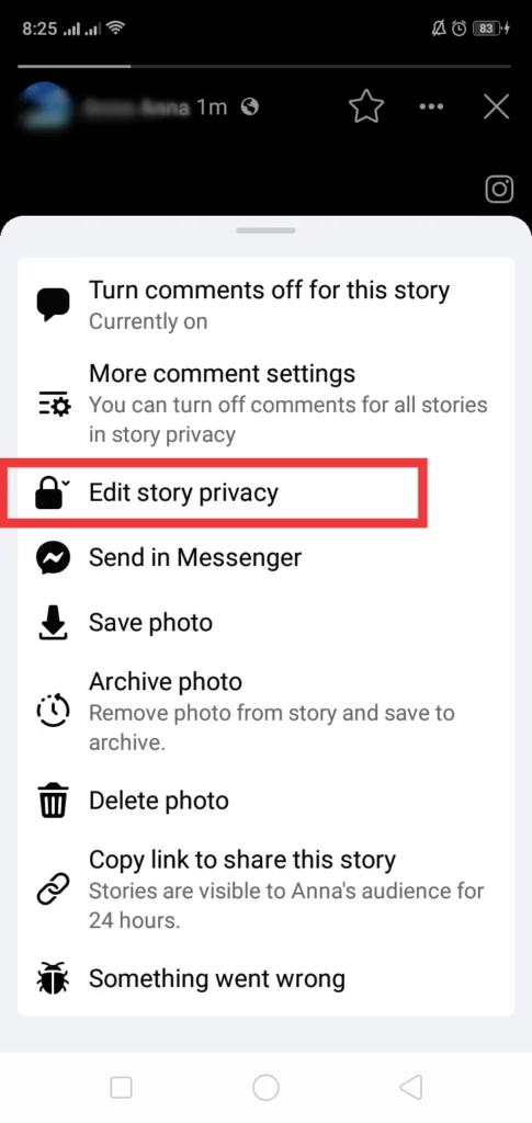4 Edit Facebook Story after Posting