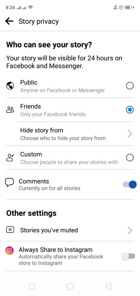 5 Edit Facebook Story after Posting